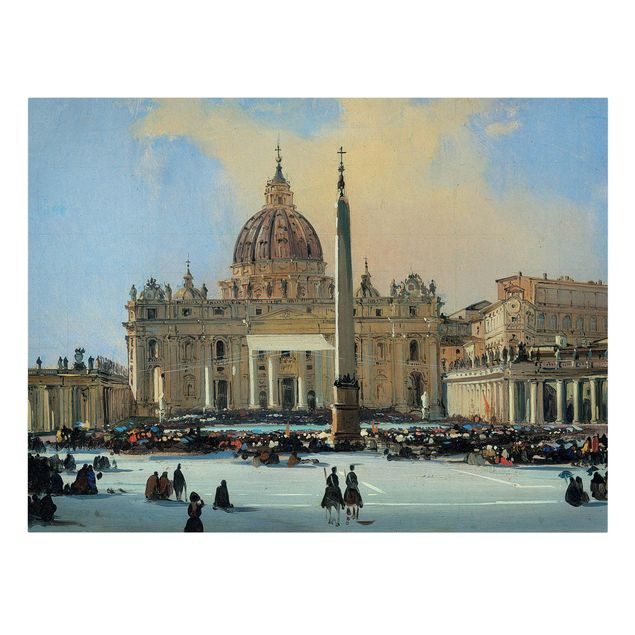 Wanddeko Esszimmer Ippolito Caffi - Papstsegnung in Rom