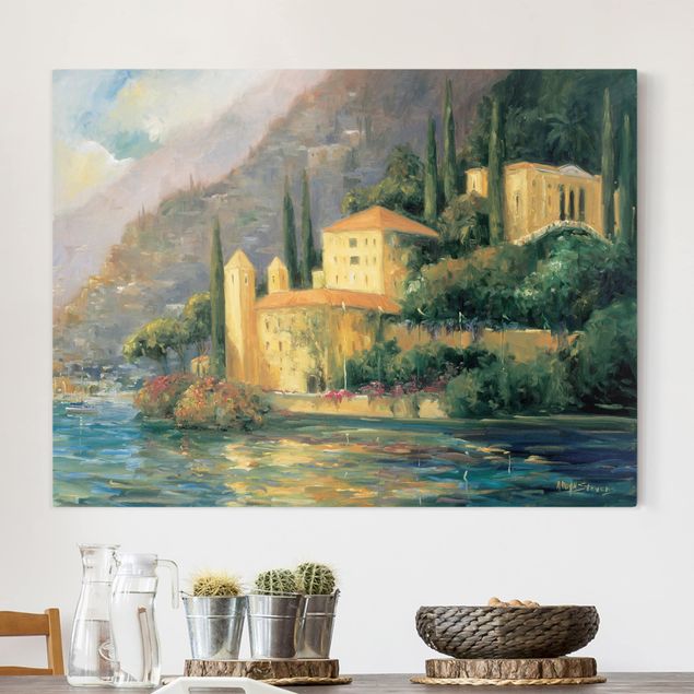 Wanddeko Wohnzimmer Italienische Landschaft - Landhaus