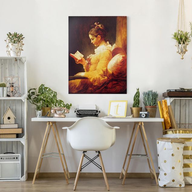Wanddeko Schlafzimmer Jean Honoré Fragonard - Lesendes Mädchen