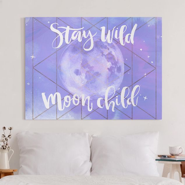 Wanddeko Wohnzimmer Mond-Kind - Stay wild
