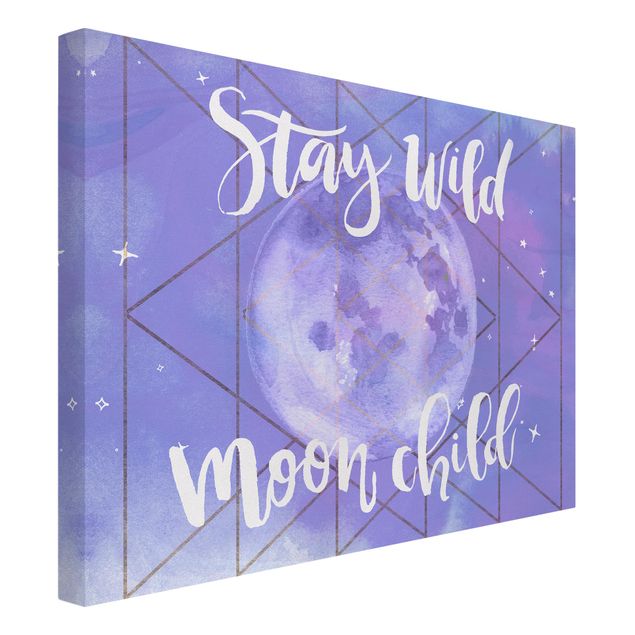 Wanddeko Esszimmer Mond-Kind - Stay wild