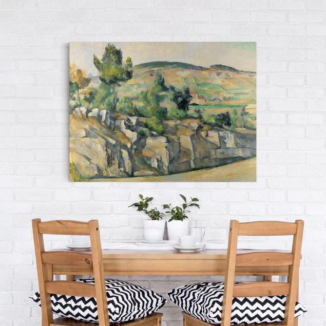 Wanddeko Wohnzimmer Paul Cézanne - Hügelige Landschaft