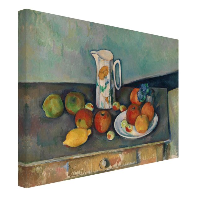 Wanddeko Schlafzimmer Paul Cézanne - Stillleben Milchkrug