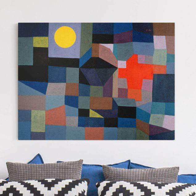 Wanddeko blau Paul Klee - Feuer bei Vollmond