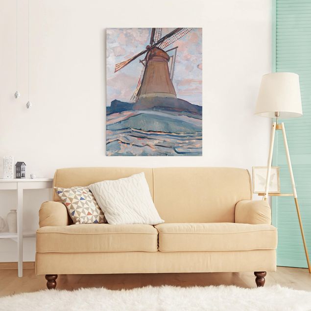 Wanddeko Wohnzimmer Piet Mondrian - Windmühle