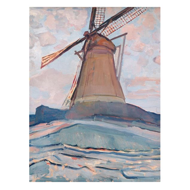 Leinwandbild Hund Piet Mondrian - Windmühle