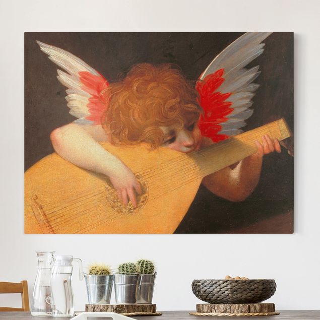 Wanddeko Wohnzimmer Rosso Fiorentino - Musizierender Engel