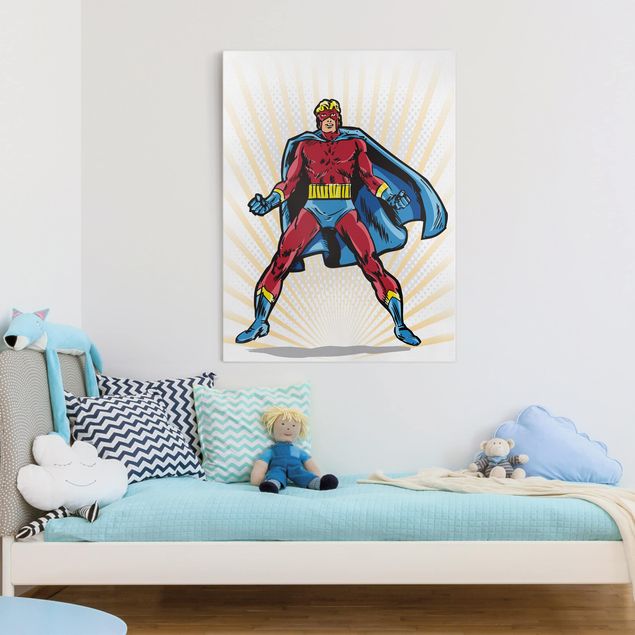 Wanddeko Büro Superheld