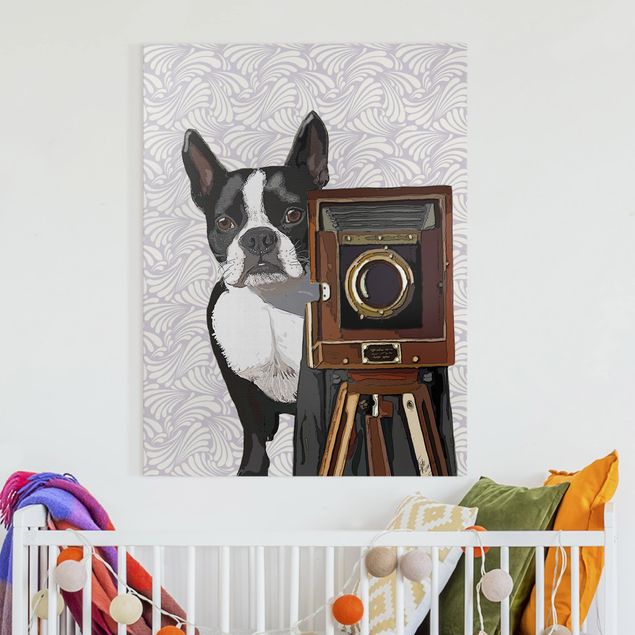 Wanddeko Wohnzimmer Tierfotograf Terrier