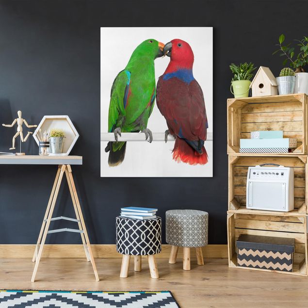 Wanddeko Schlafzimmer Verliebte Papageien