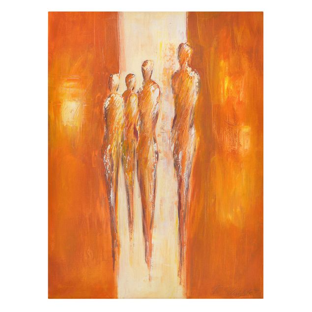 Wanddeko Büro Petra Schüßler - Vier Figuren in Orange 02