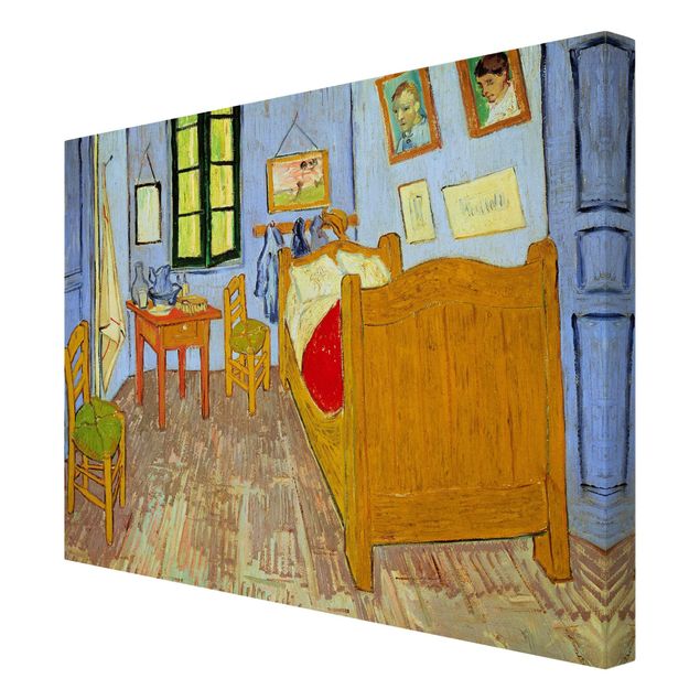 Leinwandbild Katze Vincent van Gogh - Schlafzimmer in Arles