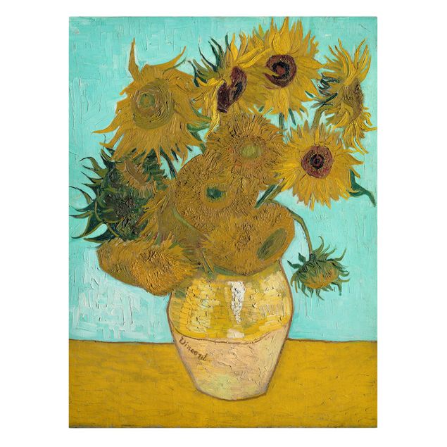 Wanddeko gelb Vincent van Gogh - Vase mit Sonnenblumen