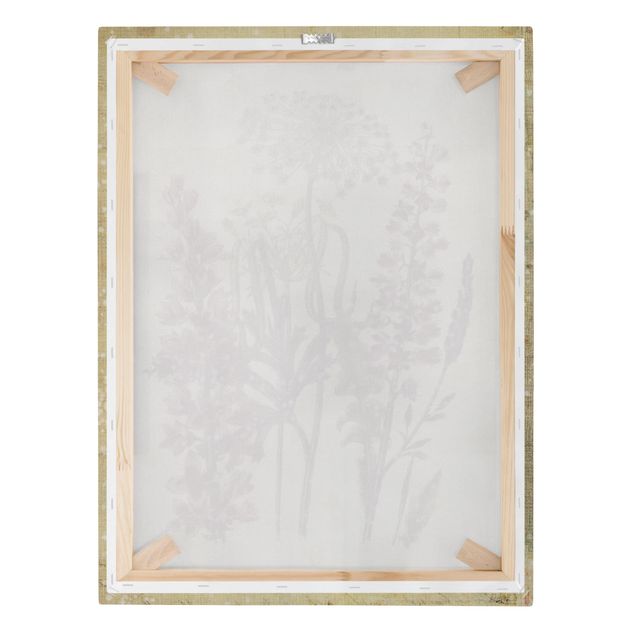 Wanddeko Esszimmer Vintage Leinenoptik Blumen