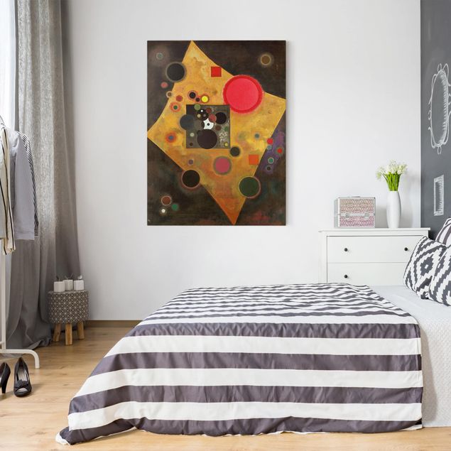 Wanddeko Wohnzimmer Wassily Kandinsky - Akzent in rosa
