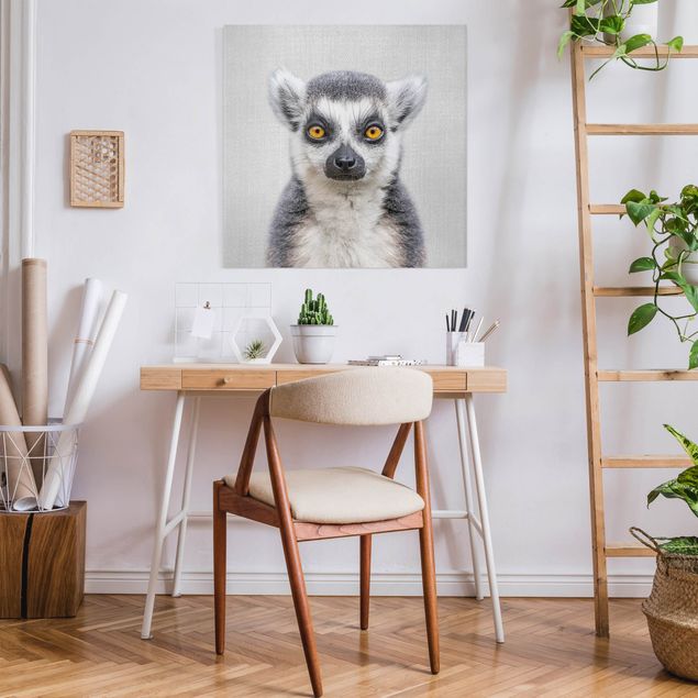 Leinwandbild Affe Lemur Ludwig