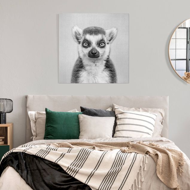 Wandbilder Affen Lemur Ludwig Schwarz Weiß