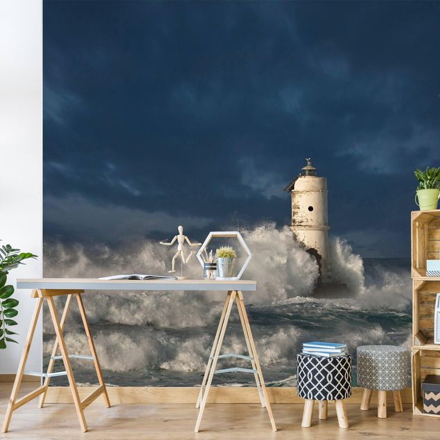 Wanddeko Wohnzimmer Leuchtturm auf Sardinien