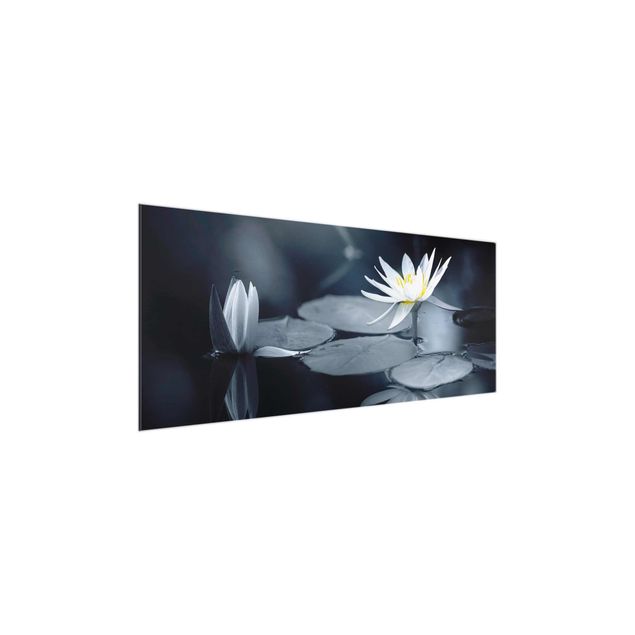 Wanddeko Blume Lotus Spiegelung im Wasser