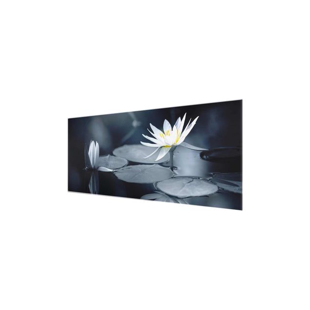 Wanddeko Esszimmer Lotus Spiegelung im Wasser