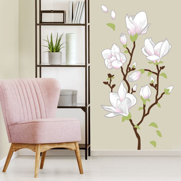 Wanddeko Schlafzimmer Magnolienast