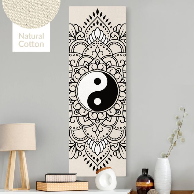 Wanddeko Wohnzimmer Mandala Yin und Yang