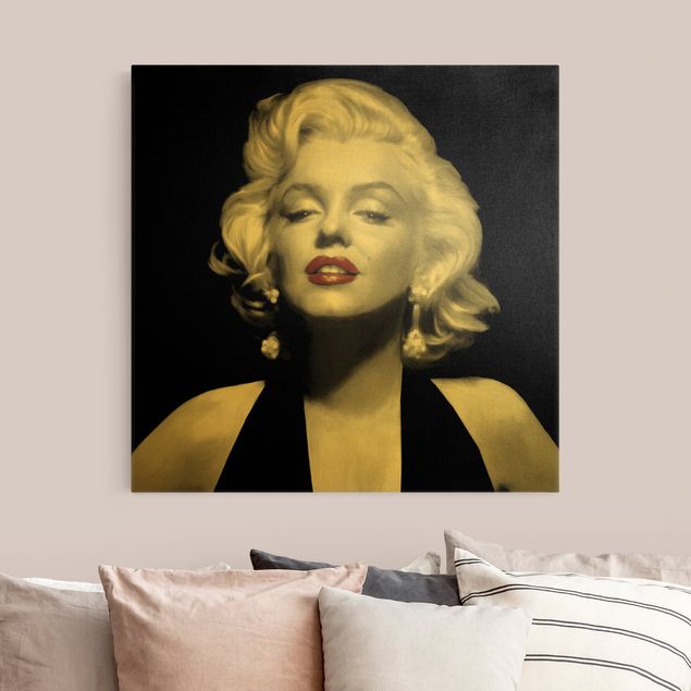 Wanddeko Schlafzimmer Marilyn mit roten Lippen