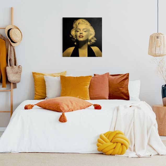 Wanddeko Esszimmer Marilyn mit roten Lippen