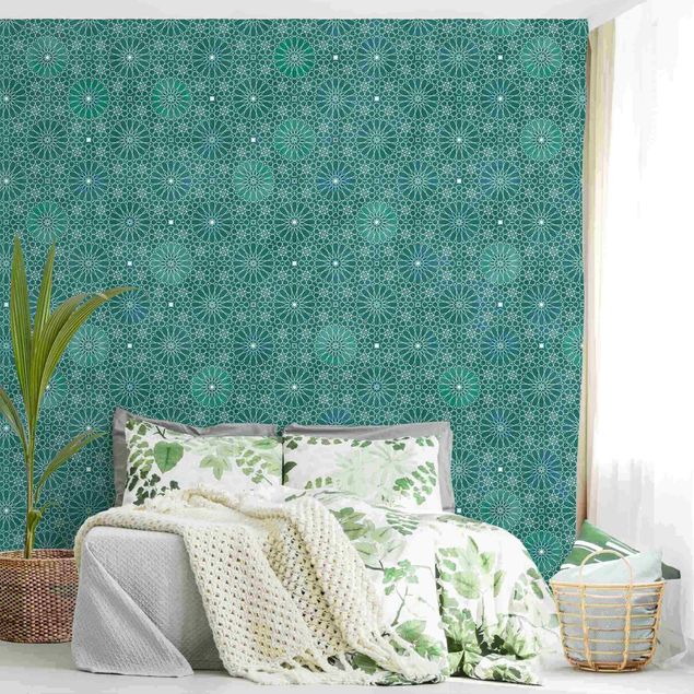 Wanddeko Schlafzimmer Marokkanisches Blumen Muster