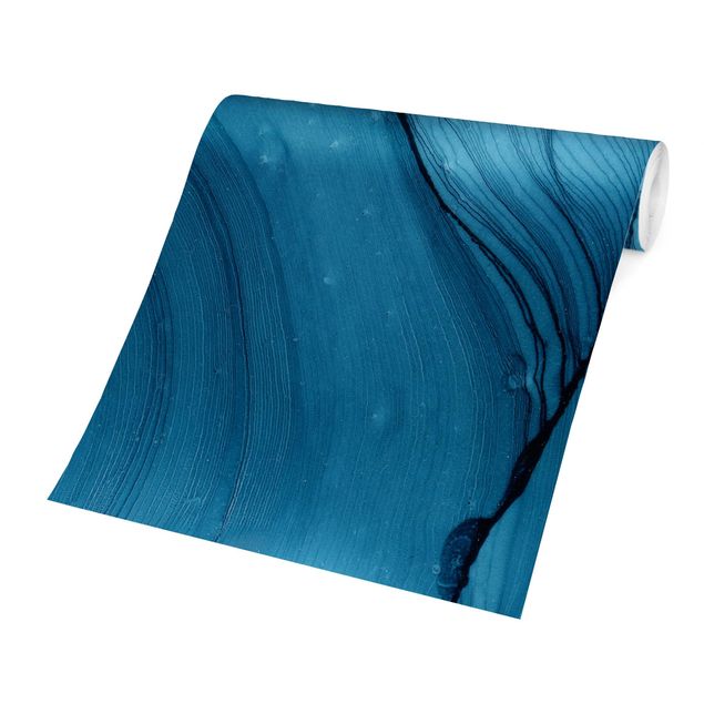 Wanddeko Esszimmer Meliertes Blau