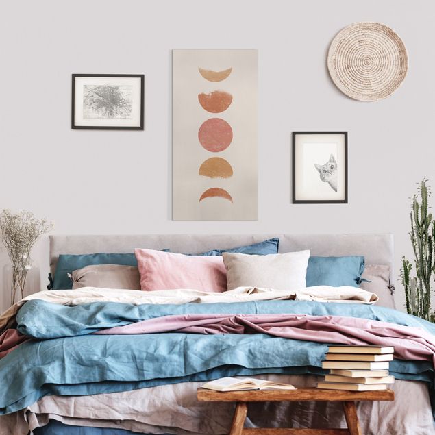 Wanddeko Schlafzimmer Mondphasen