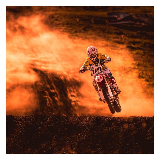 Foto Tapete Motocross im Staub