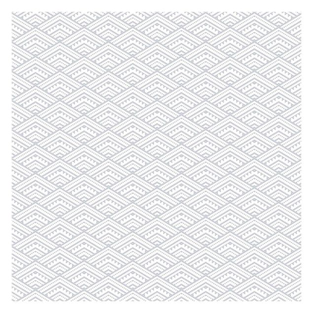 Wanddeko Esszimmer Muster aus kleinen Dreiecken in Grau