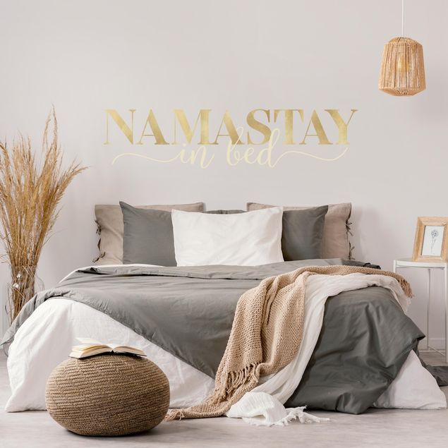 Wanddeko über Bett Namastay in bed Gold