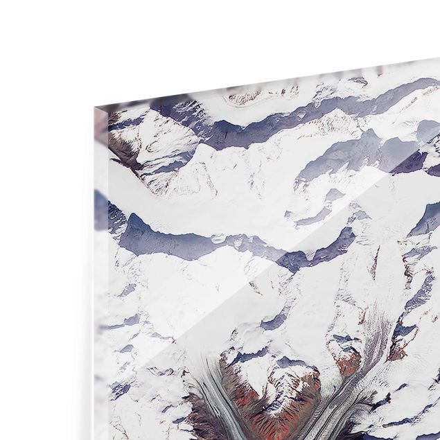 Wanddeko über Bett NASA Fotografie Gletscher in Alaska