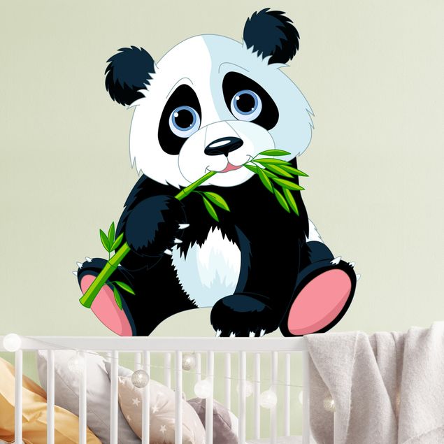 Wandtattoo Zoo Naschender Panda