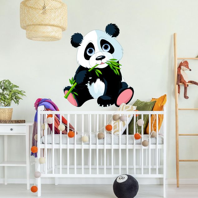 Wanddeko Büro Naschender Panda