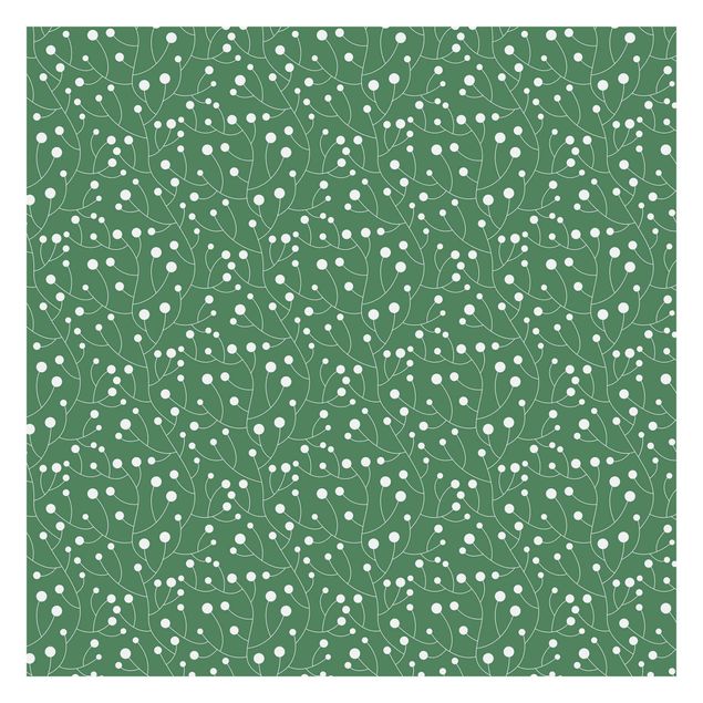 Wanddeko grün Natürliches Muster Wachstum mit Punkten auf Grün