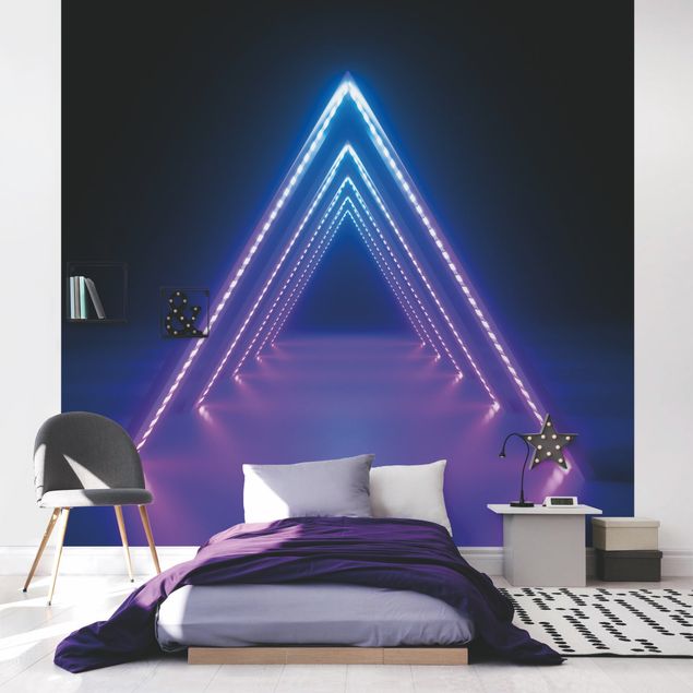 Wohndeko 3D Neon Dreieck