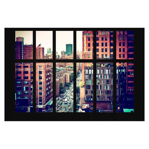 Wanddeko Esszimmer New York Fensterblick III