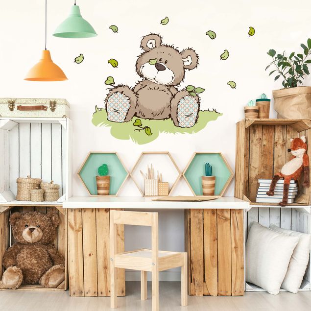Wanddeko Mädchenzimmer NICI - Classic Bear - Blätterhaufen