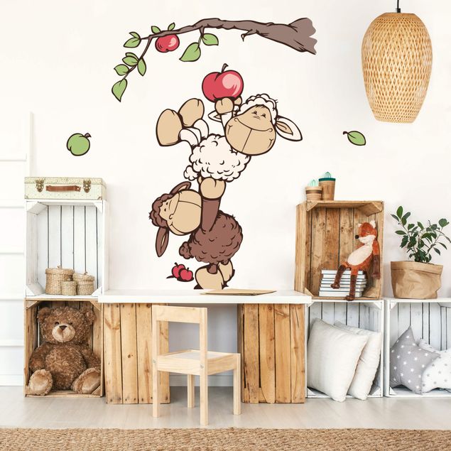 Wanddeko Büro NICI - Lenny und Jolly Mäh pflücken Äpfel