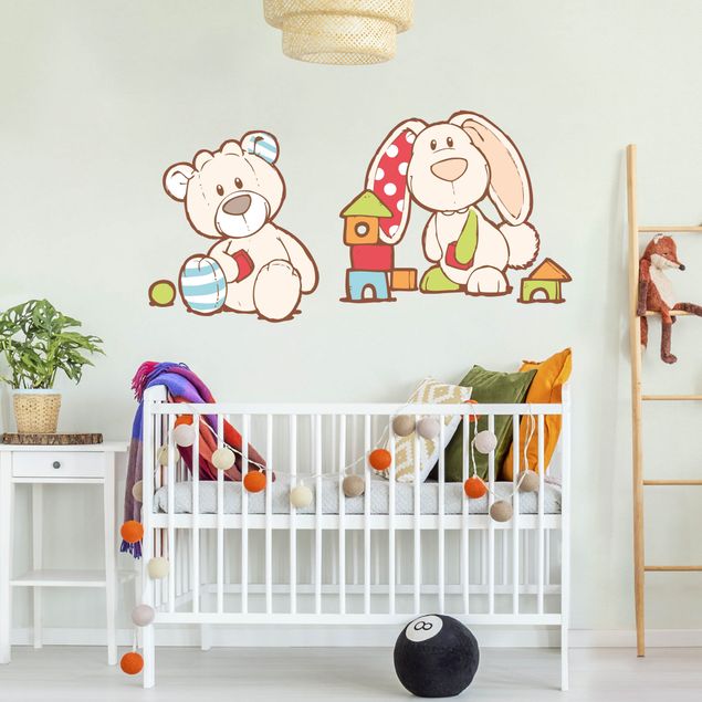 Wanddeko Babyzimmer NICI - My First NICI - Bär und Hase spielen