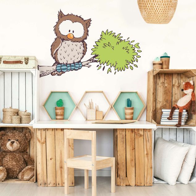 Wanddeko Babyzimmer NICI - Oscar Owl - auf Ast