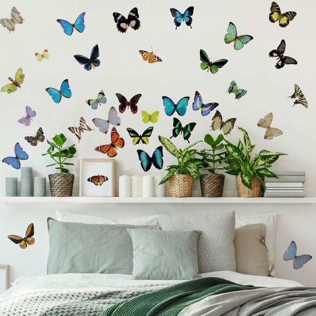 Wanddeko Schlafzimmer No.51 Schmetterlinge Set 2
