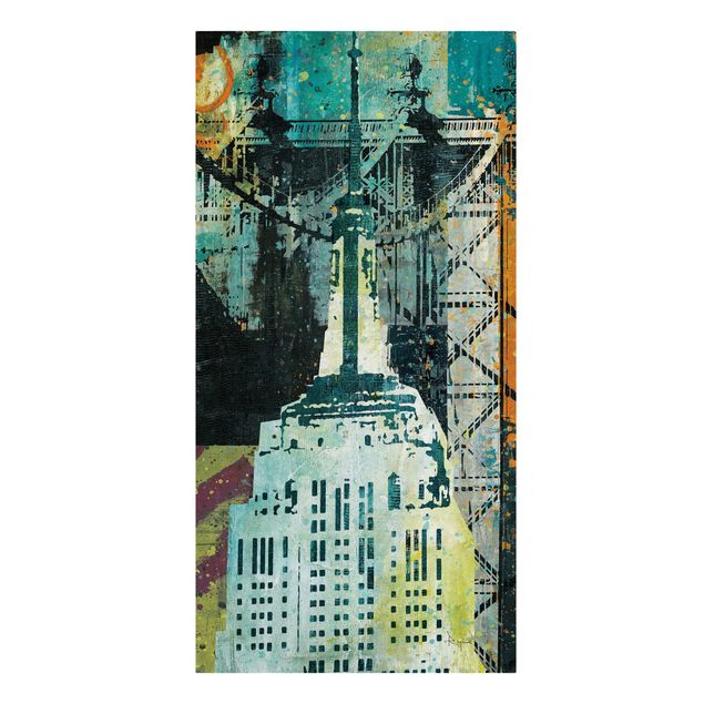 Wanddeko Büro NY Graffiti Empire State Building