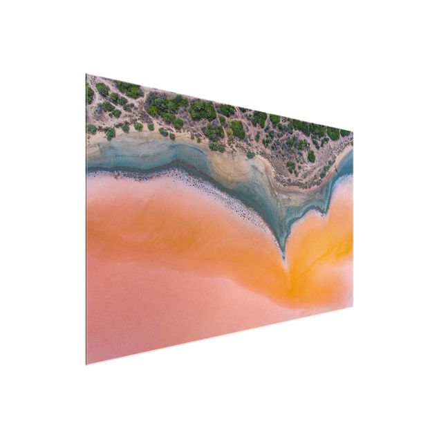 Wanddeko Büro Oranges Seeufer auf Sardinien