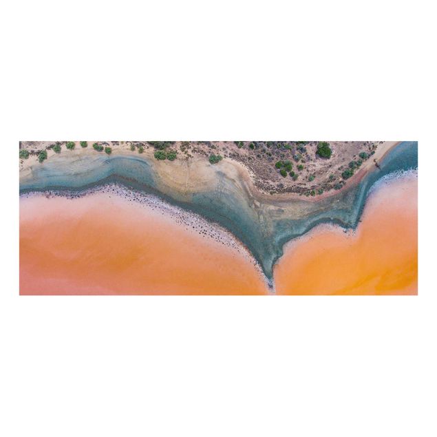 Wanddeko orange Oranges Seeufer auf Sardinien
