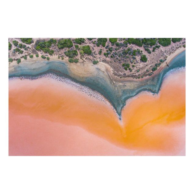 Wanddeko orange Oranges Seeufer auf Sardinien