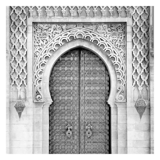 Wanddeko Esszimmer Oriental Gate Schwarz-Weiß
